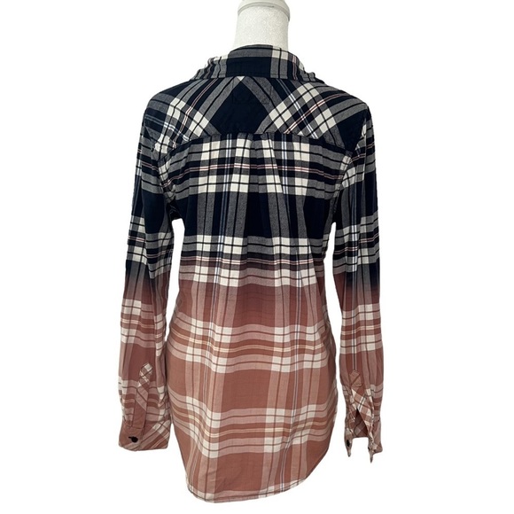 RAILS Ombré Dip Dye Plaid Button Down - Picture 5 of 7